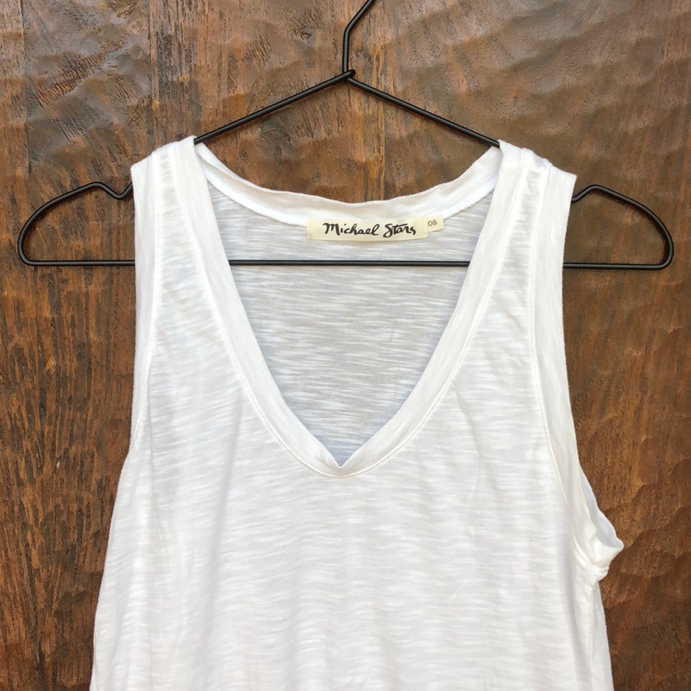 White Michael Stars tank top